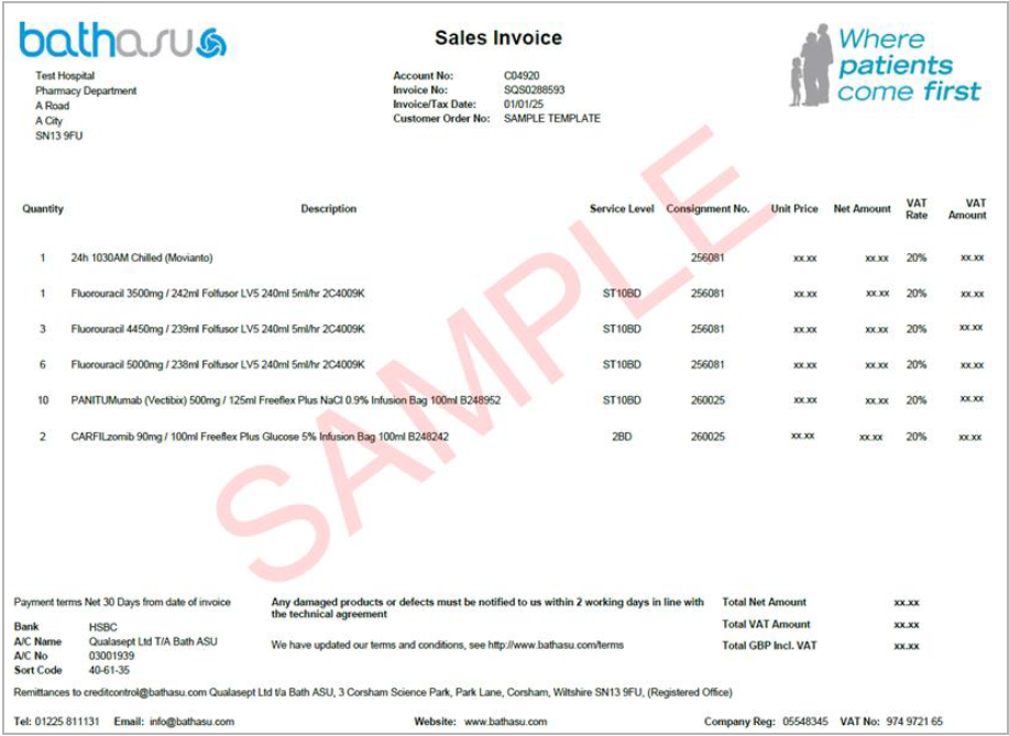 change to invoice bathasu